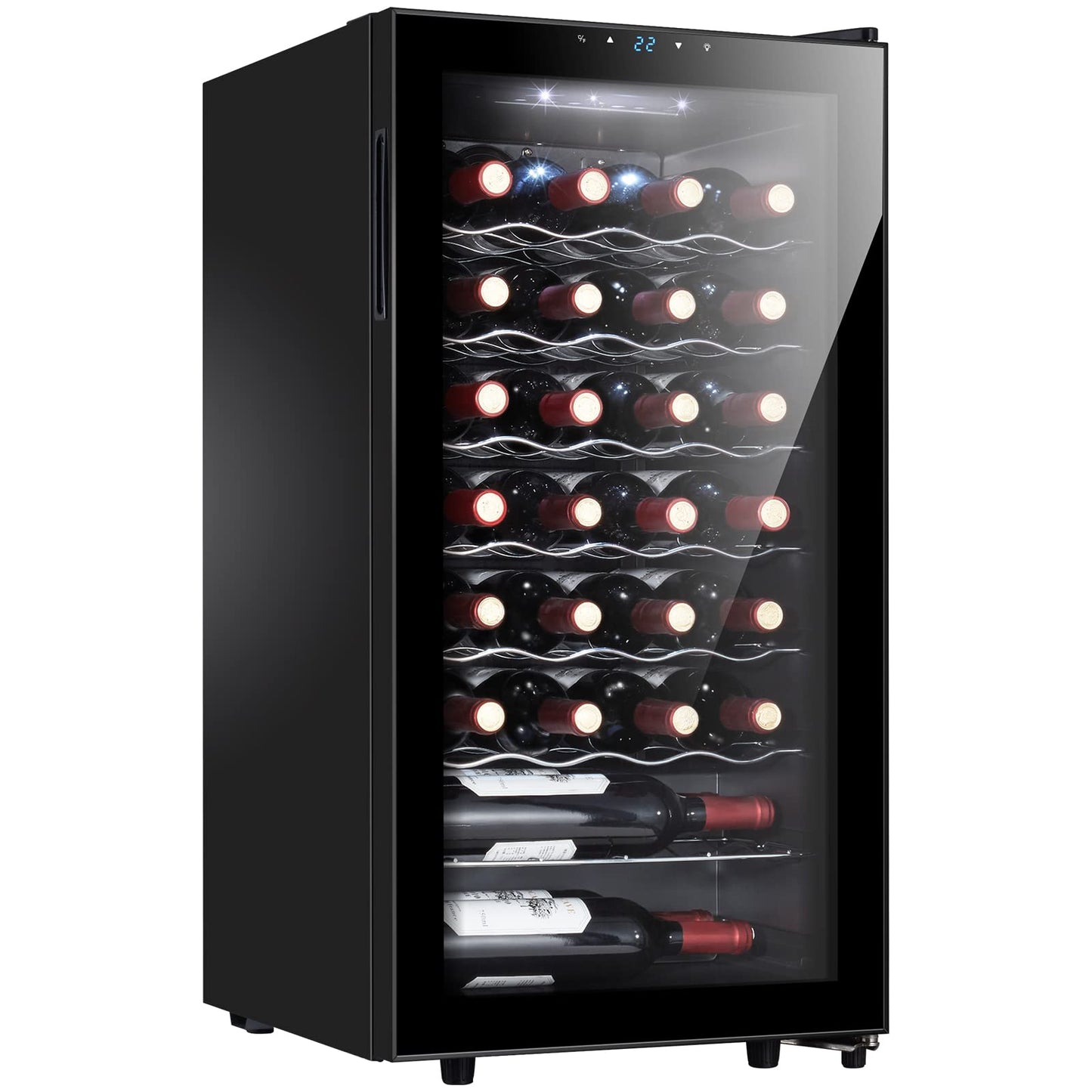 STAIGIS 28 Bottle Wine Cooler Refrigerator Glass Door