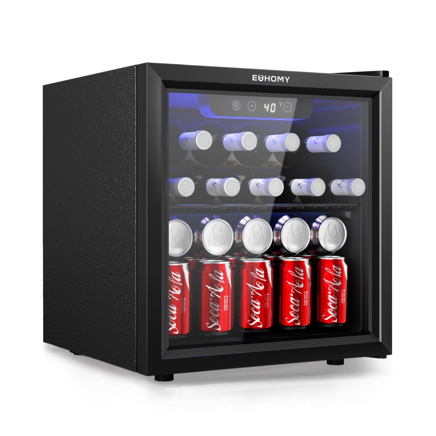 EUHOMY 48 Can Beverage Cooler Countertop Fridge
