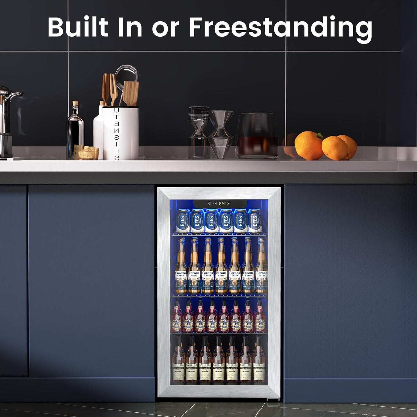 Electactic 130 Can Beverage Refrigerator Mini Fridge