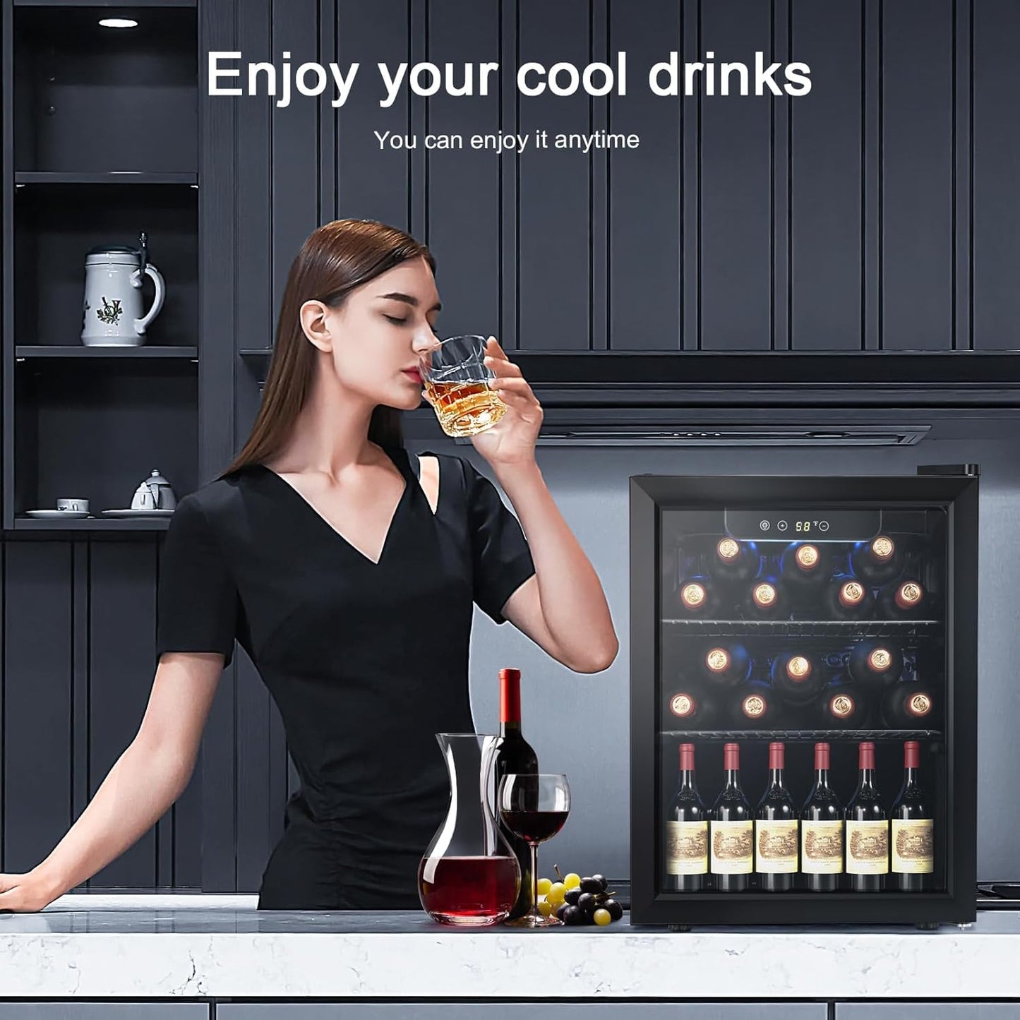Antarctic Star 16 Bottle 68 Can Wine Cooler Glass Door