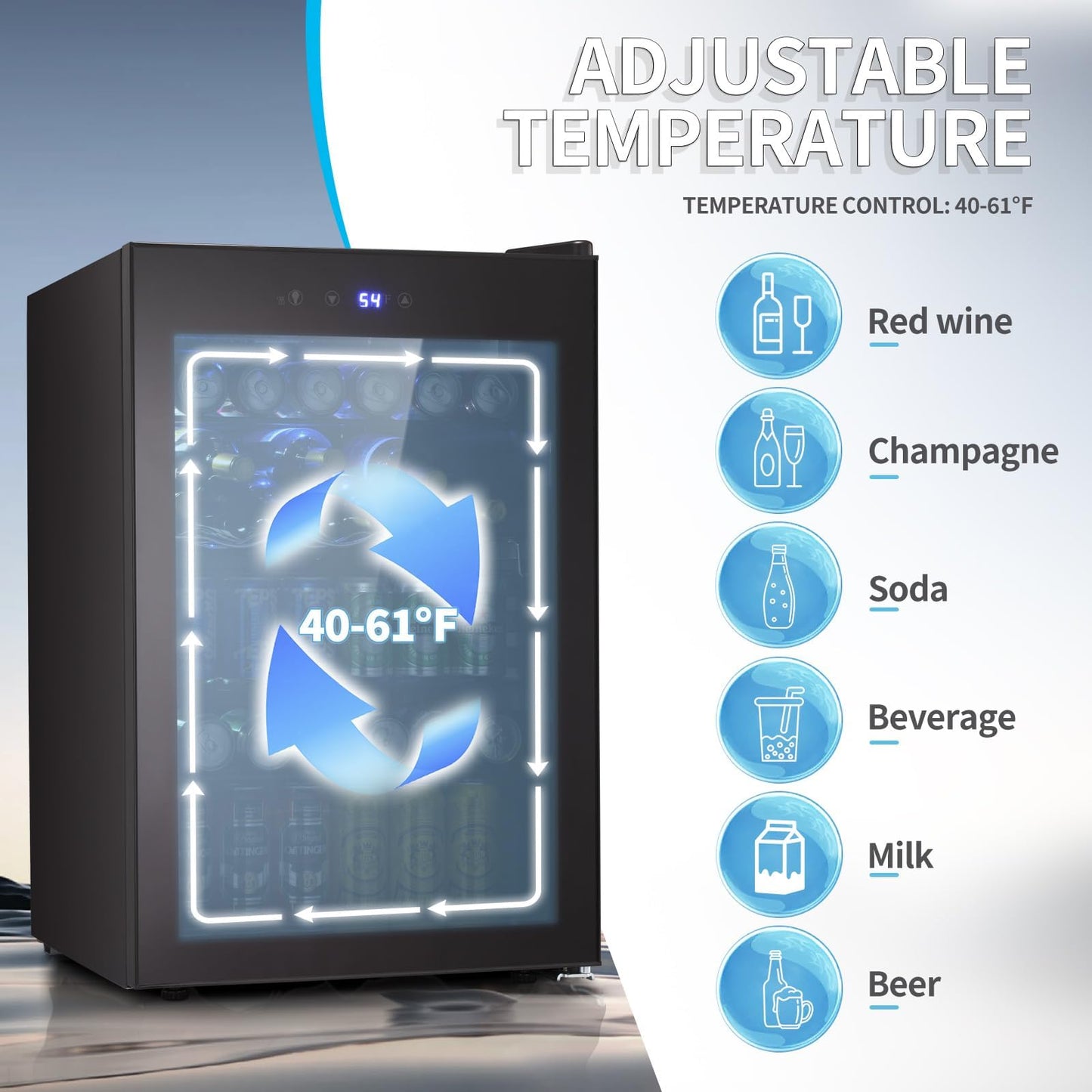 Antarctic Star 145 Can Beverage Refrigerator Mini Fridge
