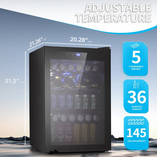 Antarctic Star 145 Can Beverage Refrigerator Mini Fridge